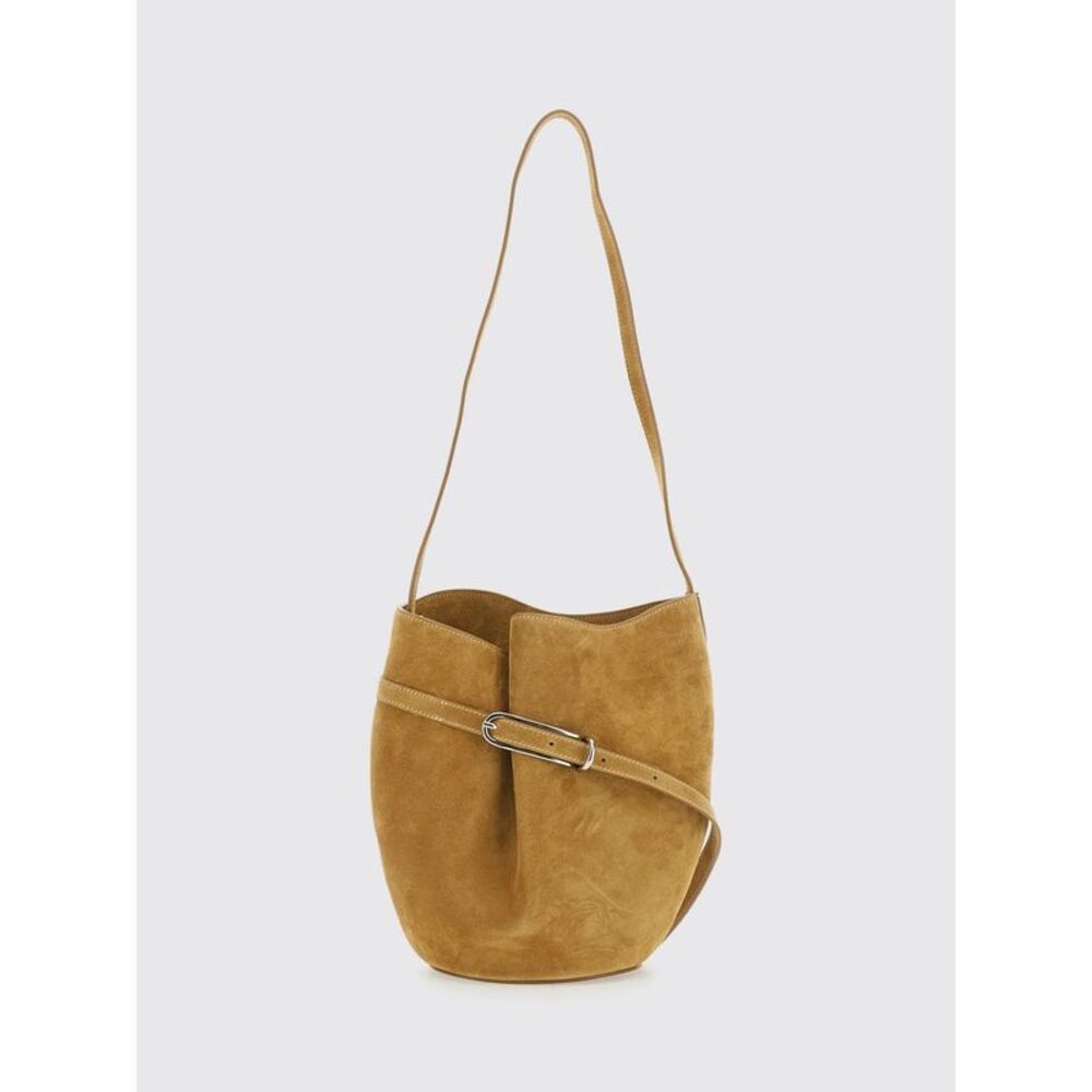 Liffner Women Suede Calfskin Bucket Bag Liffner With Flat Handle